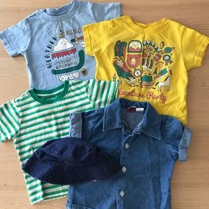 Boys Summer Tshirt and Bucket Hat bundle /Lot